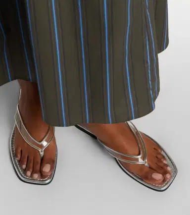 Veronica Beard Clea leather-trimmed PVC thong sandals | Thumbnail 5 Veronica Beard Clea leather-trimmed PVC thong sandals | Thumbnail 5