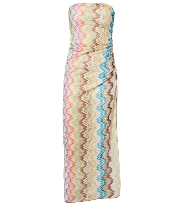 Missoni Zigzag gathered maxi dress