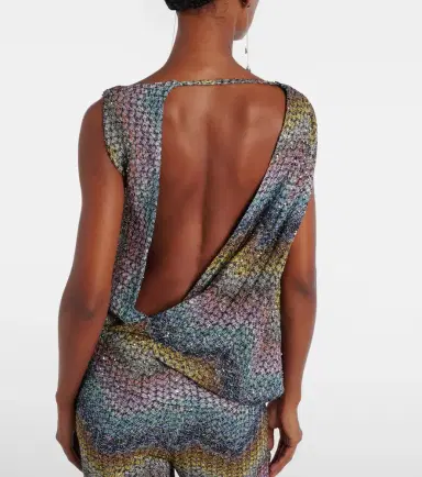 Missoni Sequined knitted lamé top | Thumbnail 4