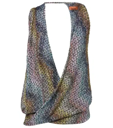 Missoni Sequined knitted lamé top | Thumbnail 1