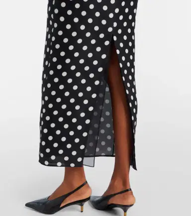 Khaite Winton polka-dot high-rise silk maxi skirt | Thumbnail 3