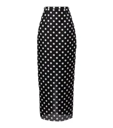 Khaite Winton polka-dot high-rise silk maxi skirt | Thumbnail 1