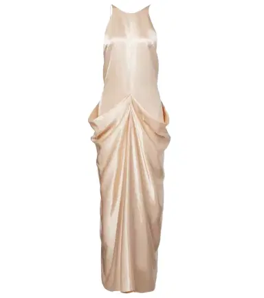 Khaite Draped gathered satin maxi dress | Thumbnail 1