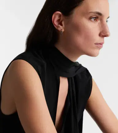 Sydney Evan 14kt gold hoop earrings with onyx and diamonds | Thumbnail 3