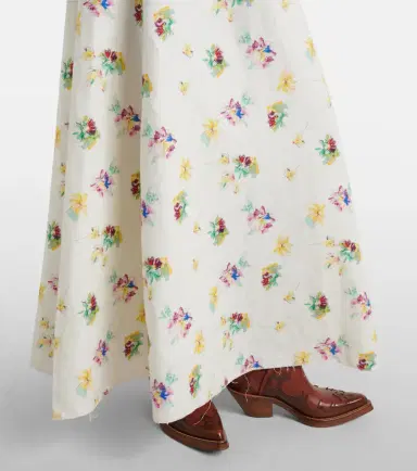 Gabriela Hearst Ranya puff-sleeve linen maxi dress | Thumbnail 3