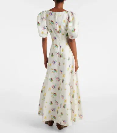 Gabriela Hearst Ranya puff-sleeve linen maxi dress | Thumbnail 6