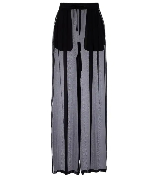 Sheer silk wide-leg pants