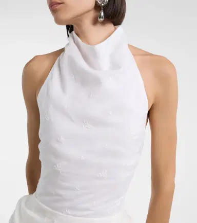 Magda Butrym Embroidered silk, wool and cotton-blend minidress | Thumbnail 4