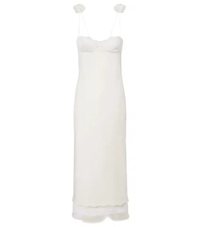 Magda Butrym Embroidered silk, wool and cotton-blend midi dress