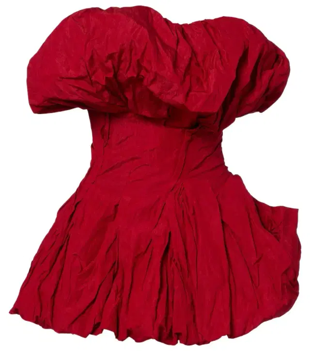 Gathered cotton-blend taffeta minidress