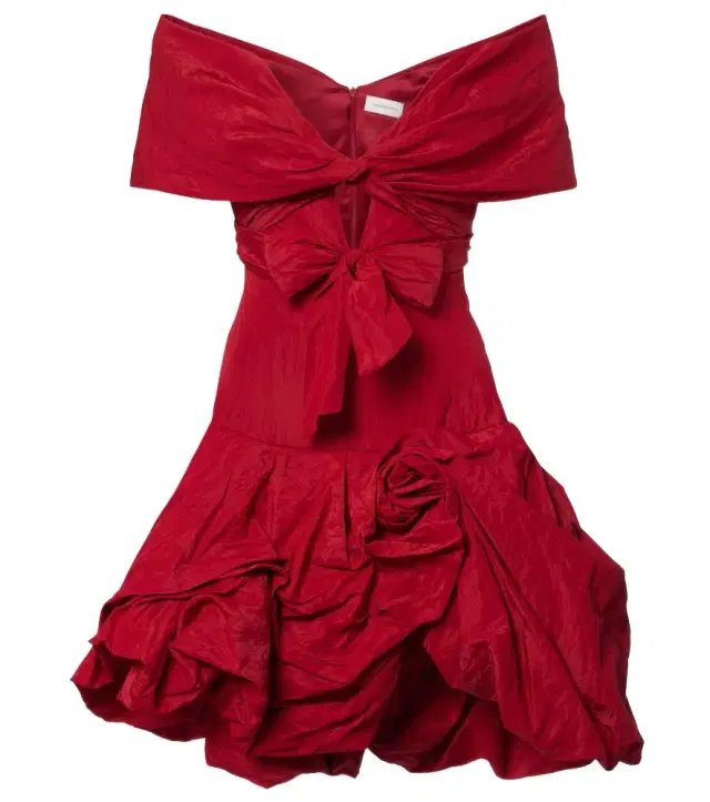 Magda Butrym Off-shoulder cotton-blend taffeta minidress
