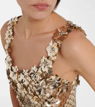 Rabanne Embellished chainmail minidress | Thumbnail 3