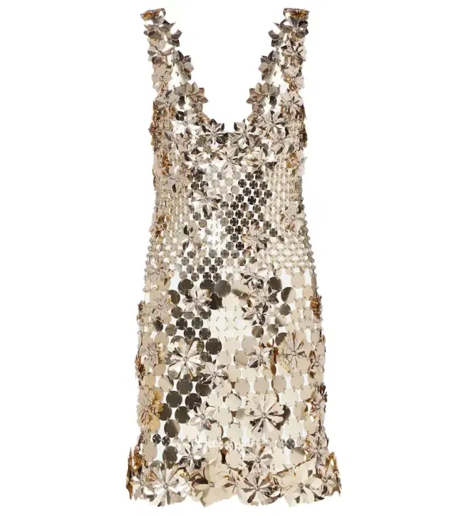 Embellished chainmail minidress