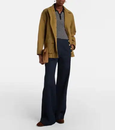 Nili Lotan Reed cotton and linen flared pants | Thumbnail 6