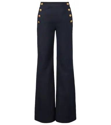 Nili Lotan Reed cotton and linen flared pants | Thumbnail 1