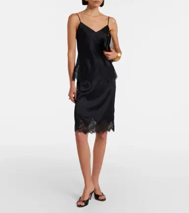 Nili Lotan Thea lace-trimmed silk midi skirt | Thumbnail 5 Nili Lotan Thea lace-trimmed silk midi skirt | Thumbnail 5