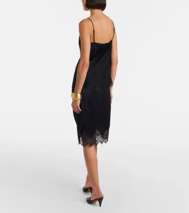 Nili Lotan Thea lace-trimmed silk midi skirt | Thumbnail 6 Nili Lotan Thea lace-trimmed silk midi skirt | Thumbnail 6