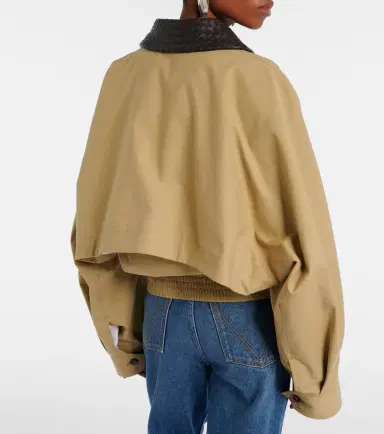 Bottega Veneta Intrecciato leather-trimmed blouson | Thumbnail 2