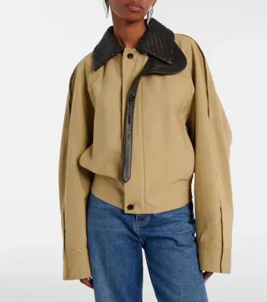 Bottega Veneta Intrecciato leather-trimmed blouson | Thumbnail 6
