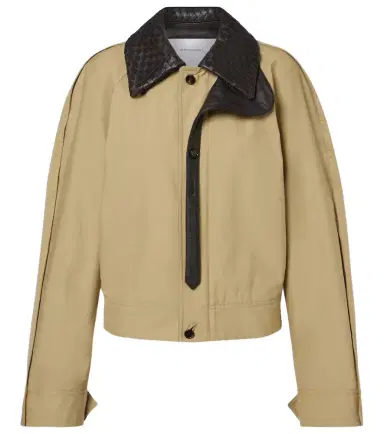Bottega Veneta Intrecciato leather-trimmed blouson | Thumbnail 1