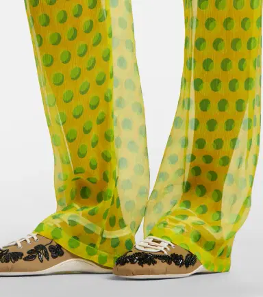 Dries Van Noten Polka-dot silk straight pants | Thumbnail 5