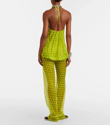 Dries Van Noten Polka-dot silk straight pants | Thumbnail 7