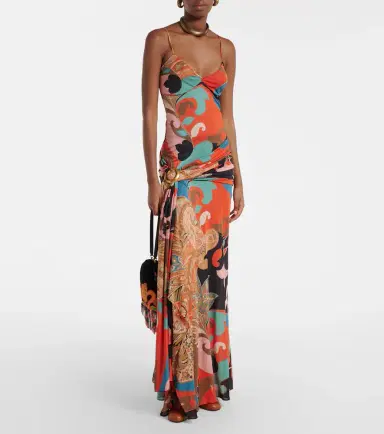 Etro Paisley draped gown | Thumbnail 3