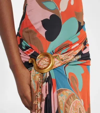 Etro Paisley draped gown | Thumbnail 6