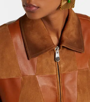 Versace Leather and suede blouson jacket | Thumbnail 7 Versace Leather and suede blouson jacket | Thumbnail 7