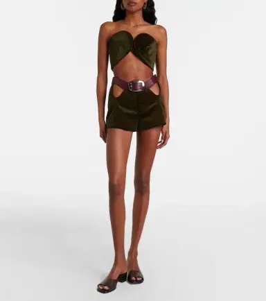 Jean Paul Gaultier Cotton corduroy crop top | Thumbnail 2 Jean Paul Gaultier Cotton corduroy crop top | Thumbnail 2