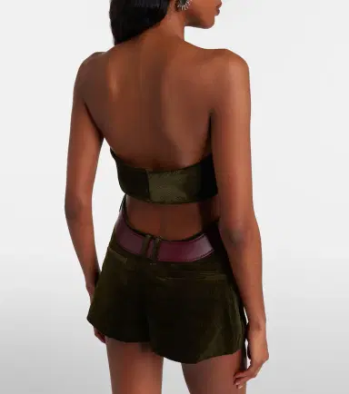 Jean Paul Gaultier Cotton corduroy crop top | Thumbnail 3 Jean Paul Gaultier Cotton corduroy crop top | Thumbnail 3