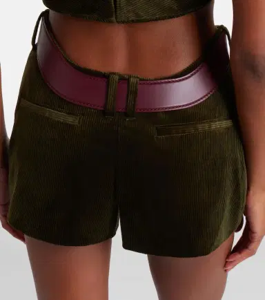 Jean Paul Gaultier Cutout belted cotton corduroy shorts | Thumbnail 3 Jean Paul Gaultier Cutout belted cotton corduroy shorts | Thumbnail 3