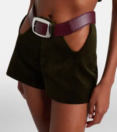 Jean Paul Gaultier Cutout belted cotton corduroy shorts | Thumbnail 5 Jean Paul Gaultier Cutout belted cotton corduroy shorts | Thumbnail 5