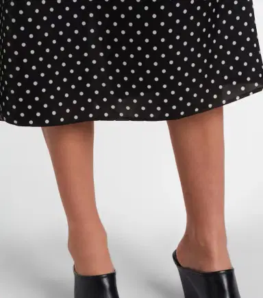 Jean Paul Gaultier Cutout polka-dot silk midi skirt | Thumbnail 6
