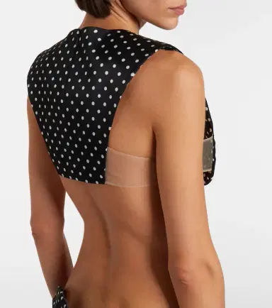 Jean Paul Gaultier Polka-dot silk crop top | Thumbnail 4 Jean Paul Gaultier Polka-dot silk crop top | Thumbnail 4