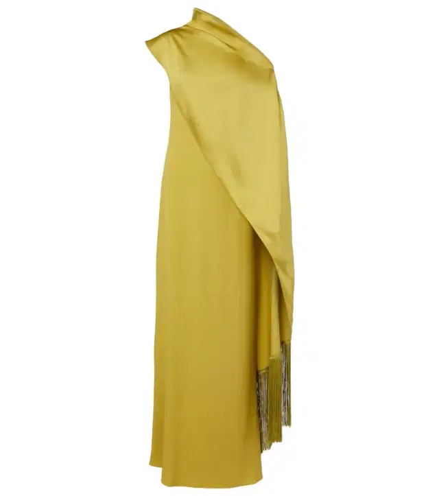Taller Marmo Berenson one-shoulder crêpe cady gown