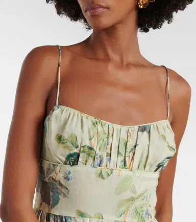 DÔEN Dôen Benoit floral ramie midi dress | Thumbnail 4