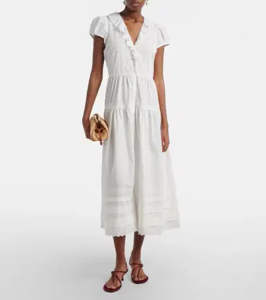 DÔEN Dôen Eliette cotton midi dress | Thumbnail 4