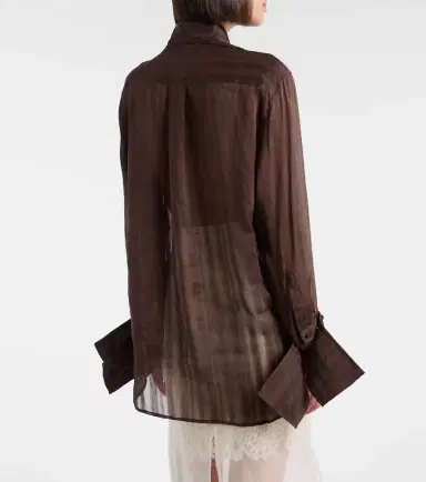 Xu Zhi Embroidered linen and silk shirt | Thumbnail 2