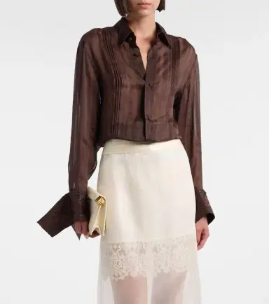 Xu Zhi Embroidered linen and silk shirt | Thumbnail 3