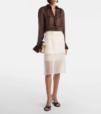 Xu Zhi Embroidered linen and silk shirt | Thumbnail 4