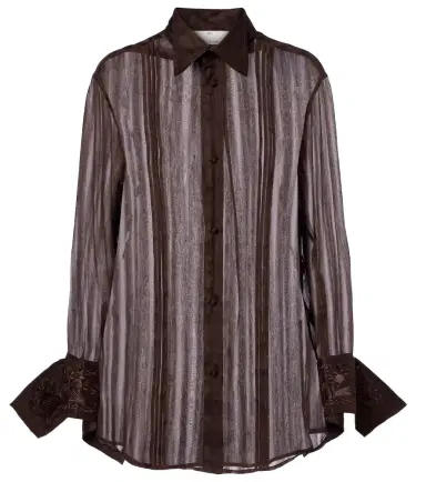 Xu Zhi Embroidered linen and silk shirt | Thumbnail 1