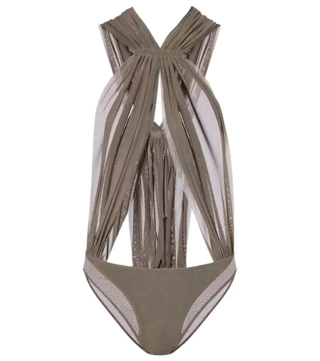 Rick Owens Miami cutout sheer tulle bodysuit
