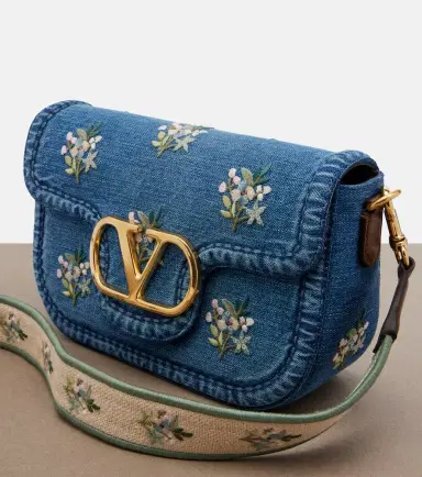 Valentino Garavani Alltime Medium denim top-handle bag | Thumbnail 2 Valentino Garavani Alltime Medium denim top-handle bag | Thumbnail 2