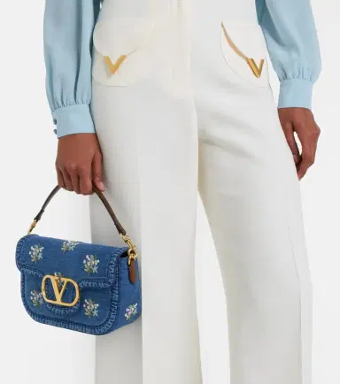 Valentino Garavani Alltime Medium denim top-handle bag | Thumbnail 6 Valentino Garavani Alltime Medium denim top-handle bag | Thumbnail 6