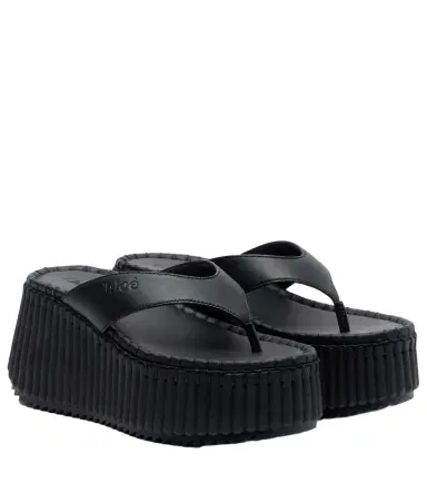 Chloé Chloé Nama leather platform thong sandals | Thumbnail 1 Chloé Chloé Nama leather platform thong sandals | Thumbnail 1