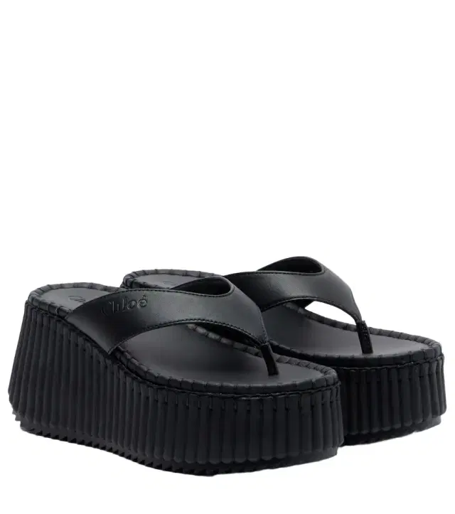 Chloe Chloé Nama leather platform thong sandals