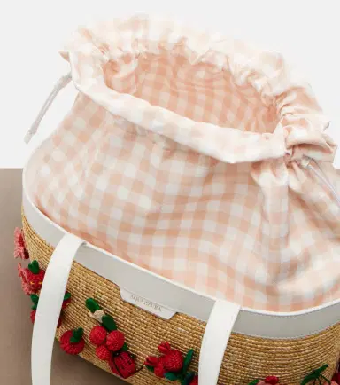 Aquazzura Botanica Medium raffia tote bag | Thumbnail 2