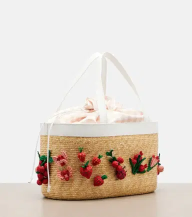 Aquazzura Botanica Medium raffia tote bag | Thumbnail 3