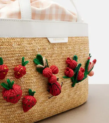 Aquazzura Botanica Medium raffia tote bag | Thumbnail 4